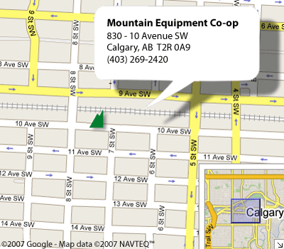 MEC Calgary Map