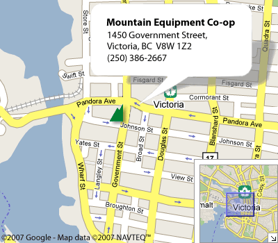 Plan des environs du magasin de Victoria