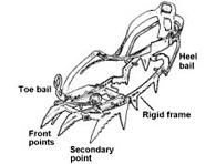Rigid frame crampon